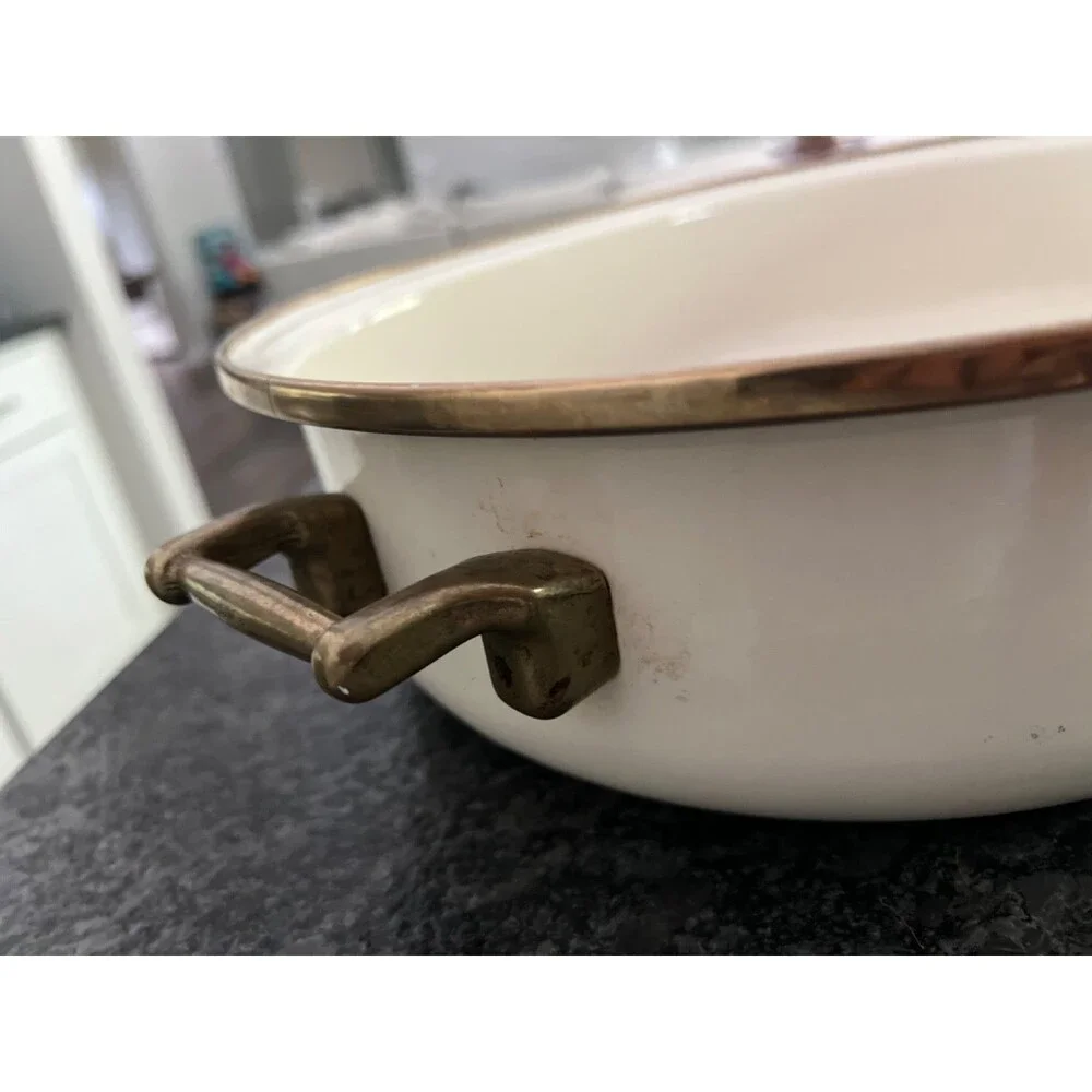 Villa Grande Porcelain Enamel 8 Quart Covered Casserole Dish